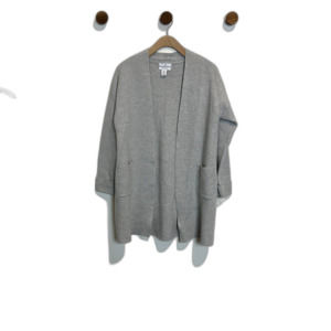 Halston Womens Open-front Cardigan XL 100% Extra Fine Merino Wool